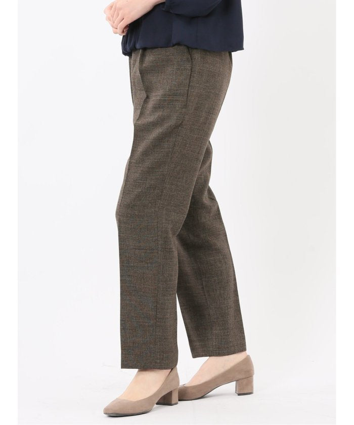 エムエフエディトリアル m.f.editorial ストレッチウォッシャブル シャーク タックテーパードパンツ こげ茶(セットアップ可能) （こげ茶） こげ茶