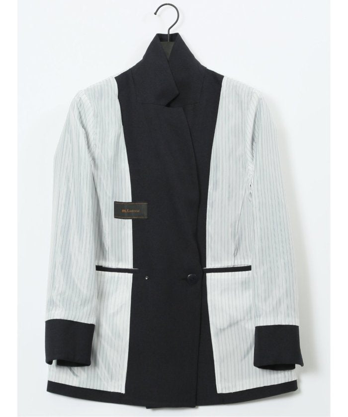 【ストレッチ・ウォッシャブル】 ストレッチウォッシャブル シャーク リラクシング ダブルジャケット 紺(セットアップ可能) （紺） 紺