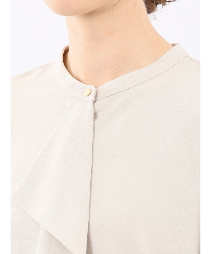 エムエフエディトリアル m.f.editorial ラッフルフリル 8分袖プルオーバーブラウス （サックス） サックス