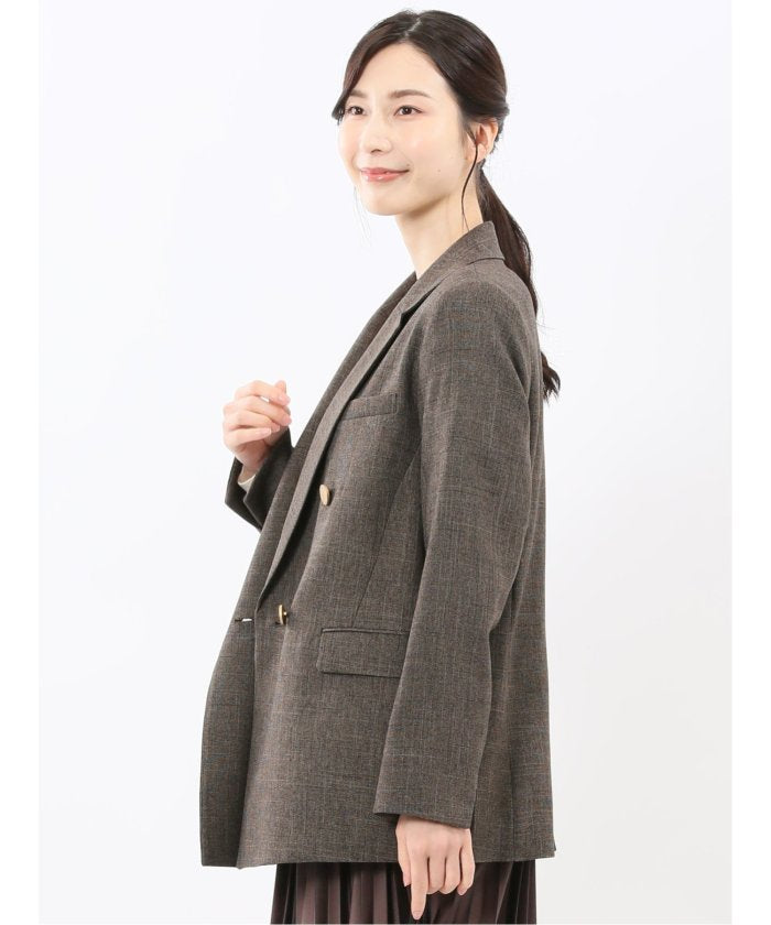 エムエフエディトリアル m.f.editorial ストレッチウォッシャブル シャーク リラクシング ダブルジャケット こげ茶(セットアップ可能) （こげ茶） こげ茶