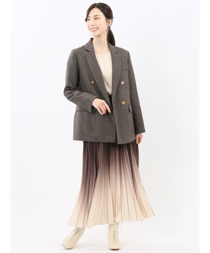 エムエフエディトリアル m.f.editorial ストレッチウォッシャブル シャーク リラクシング ダブルジャケット こげ茶(セットアップ可能) （こげ茶） こげ茶