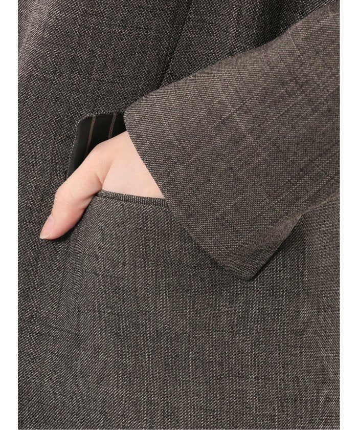 エムエフエディトリアル m.f.editorial ストレッチウォッシャブル シャーク リラクシング ダブルジャケット こげ茶(セットアップ可能) （こげ茶） こげ茶