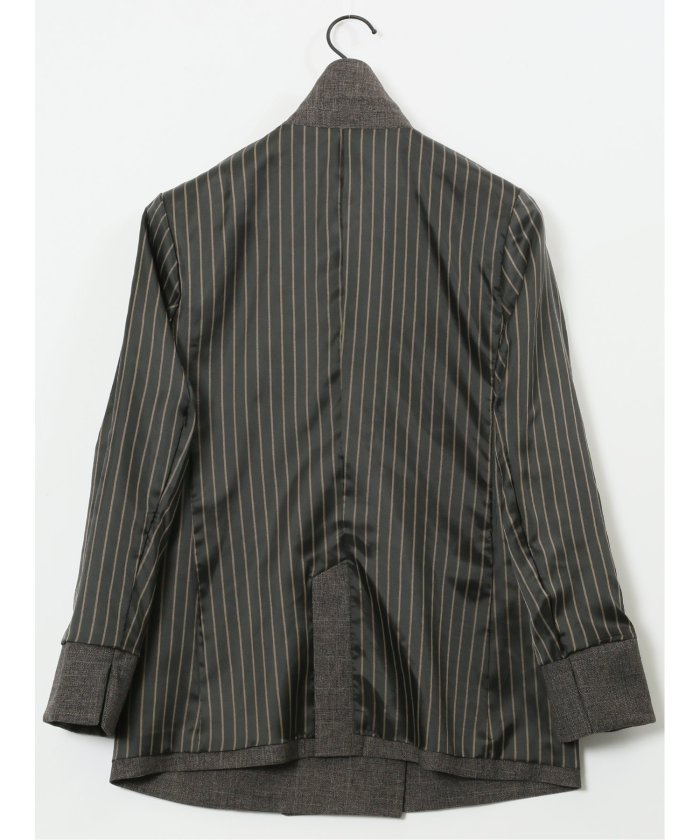 【ストレッチ・ウォッシャブル】 ストレッチウォッシャブル シャーク リラクシング ダブルジャケット こげ茶(セットアップ可能) （こげ茶） こげ茶