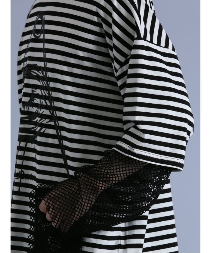 セマンティックデザイン semanticdesign SD×PSYCHONATION フェイクレイヤード メッシュ クルー長袖BIG 半袖 メンズ Tシャツ カットソー カジュアル インナー ビジネス ギフト プレ （赤） 赤