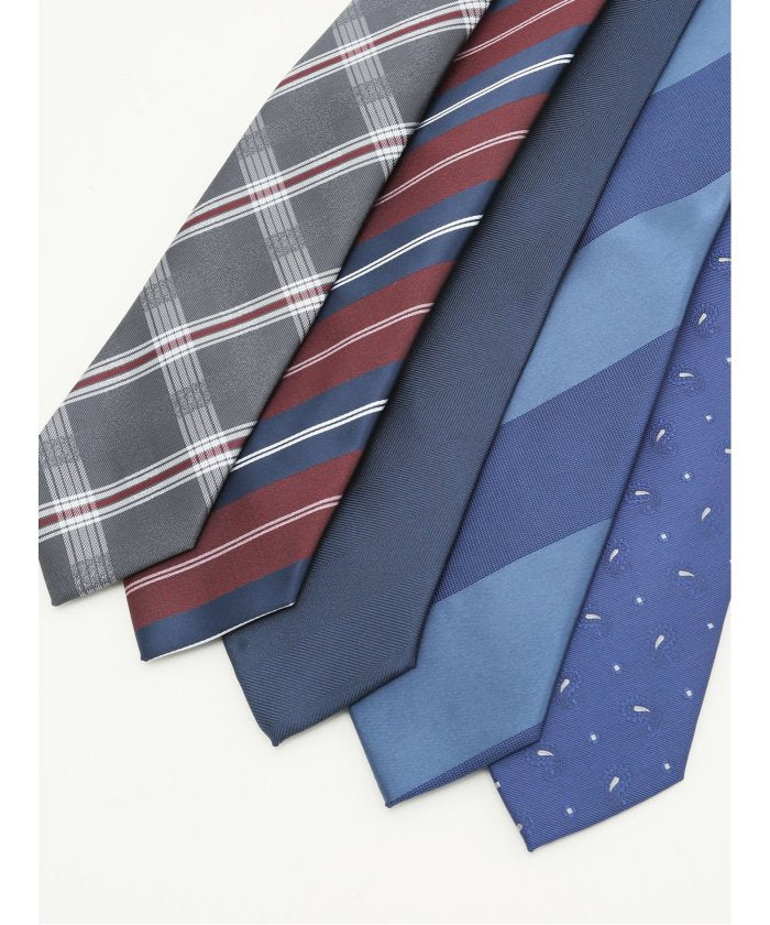 タカキュー TAKA-Q 【WEB限定】ビジネス ネクタイ 5本 セット 洗濯ネット 付き MIX ギフト プレゼント 就職 （なし） なし