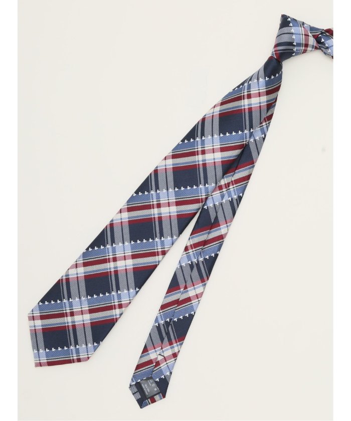 Disney silk check pattern regular tie 8.0cm Width