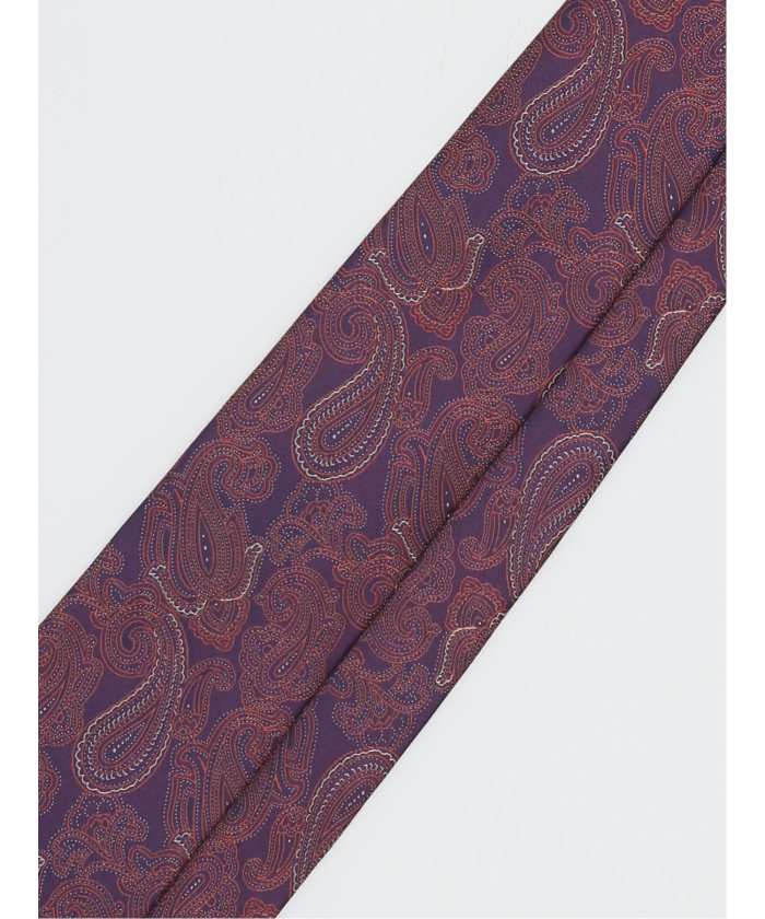 ファットゥーラ/FATTURA シルク撥水加工 レギュラータイ 8.0cm幅 （ワイン） 茶