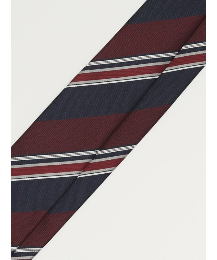 エコウォッシャブル ストライプ柄 レギュラータイ 8.0cm幅 （ピンク） 茶