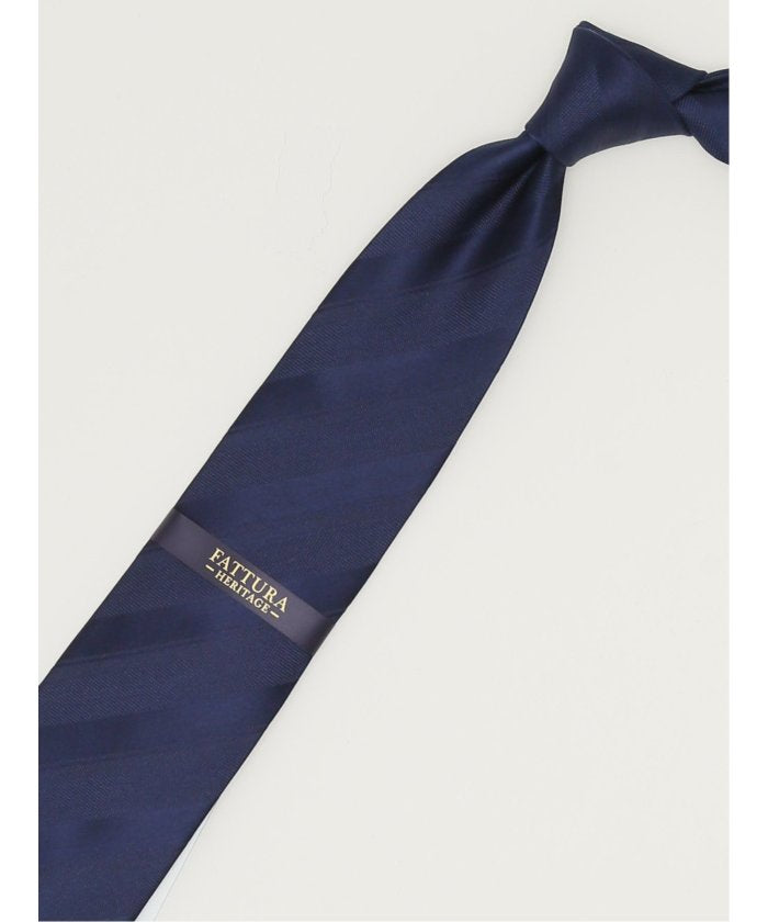 ファットゥーラ/FATTURA シルク撥水加工 レギュラータイ 8.0cm幅 （ワイン） 紺