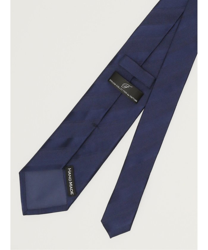 ファットゥーラ/FATTURA シルク撥水加工 レギュラータイ 8.0cm幅 （ワイン） 紺