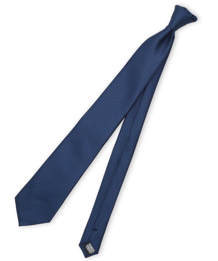 シルク混 ソリッド レギュラータイ 8.0cm幅 （グレー） 青