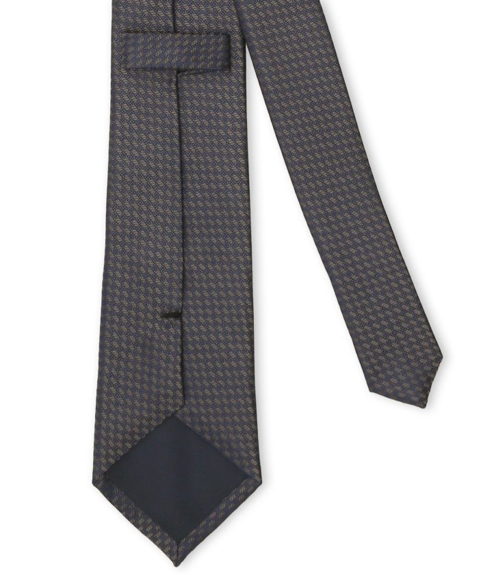 シルク混 ソリッド レギュラータイ 8.0cm幅 （グレー） 青
