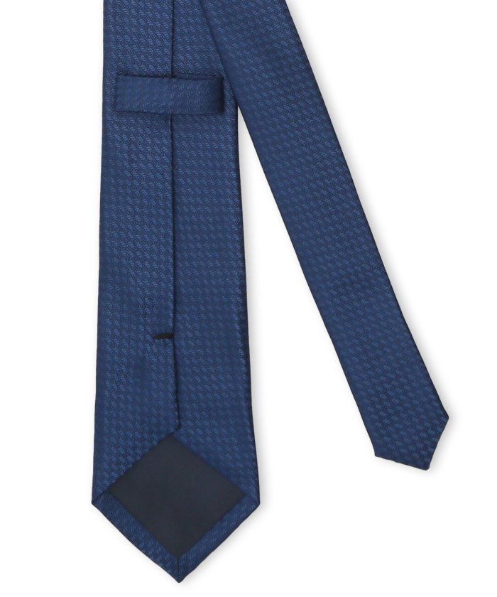シルク混 ソリッド レギュラータイ 8.0cm幅 （グレー） 青