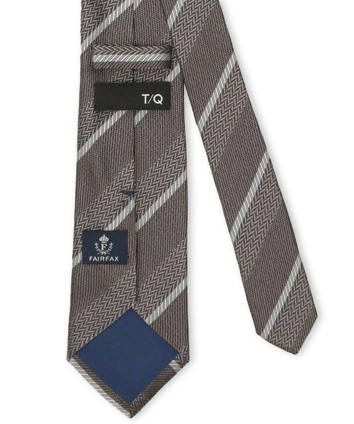 タカキュー TAKA-Q TAKA-Q×FAIRFAX シルクストライプ柄 レギュラータイ 8.0cm幅 （グレー） グレー
