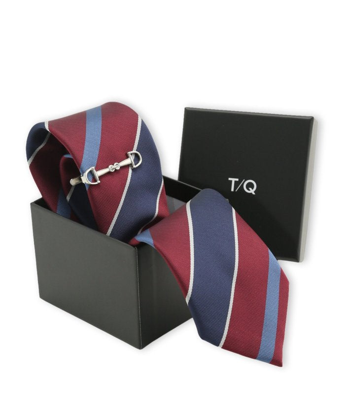 タカキュー TAKA-Q ネクタイ＆タイバー BOXセット （ワイン） ワイン