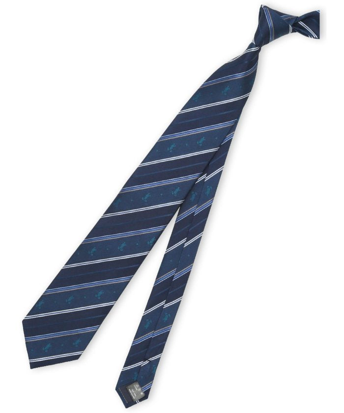 タカキュー TAKA-Q ディズニー/DISNEY シルクストライプ柄 レギュラータイ 8.0cm幅 （紺） 紺