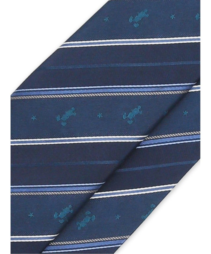 タカキュー TAKA-Q ディズニー/DISNEY シルクストライプ柄 レギュラータイ 8.0cm幅 （紺） 紺