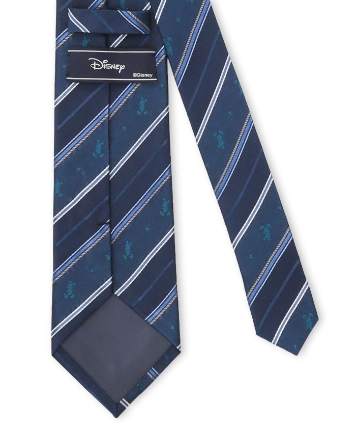 タカキュー TAKA-Q ディズニー/DISNEY シルクストライプ柄 レギュラータイ 8.0cm幅 （紺） 紺