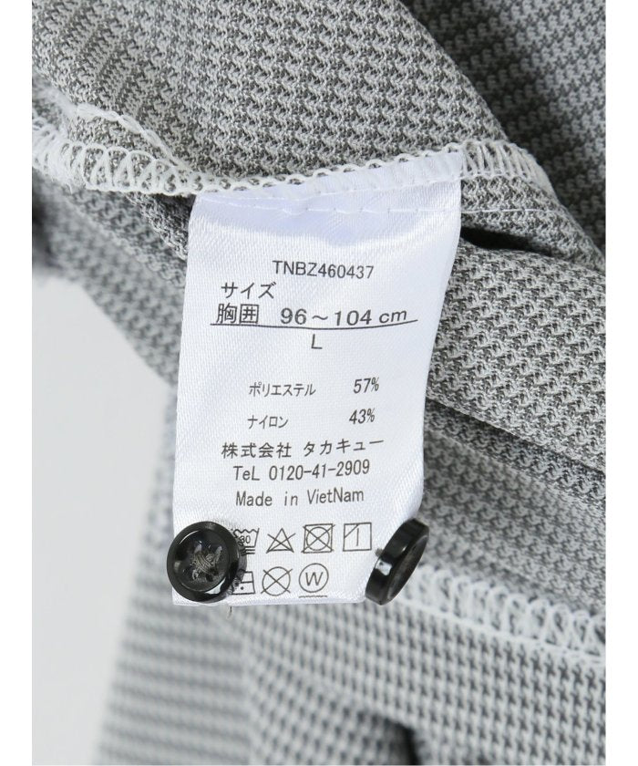 タカキュー TAKA-Q Biz クールアプリ ボタンダウン半袖 ビズポロ メンズ ポロシャツ カットソー カジュアル インナー ビジネス ギフト プレゼント ゴルフ 通勤 仕事 （青） 青