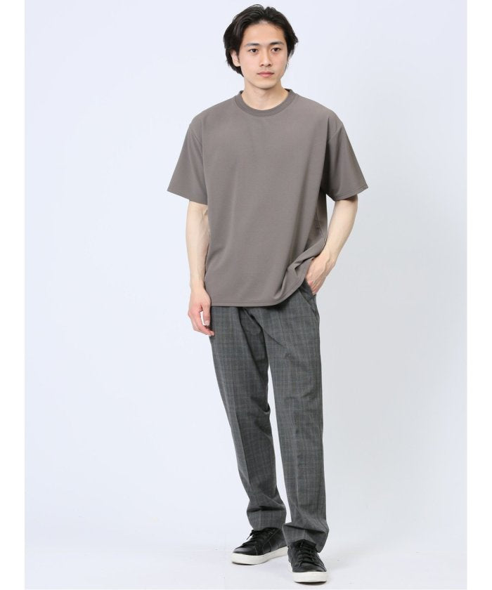 タカキュー TAKA-Q ふくれストライプ クルーネック半袖Tシャツ メンズ Tシャツ カットソー カジュアル インナー トップス ギフト プレゼント （ベージュ） ベージュ