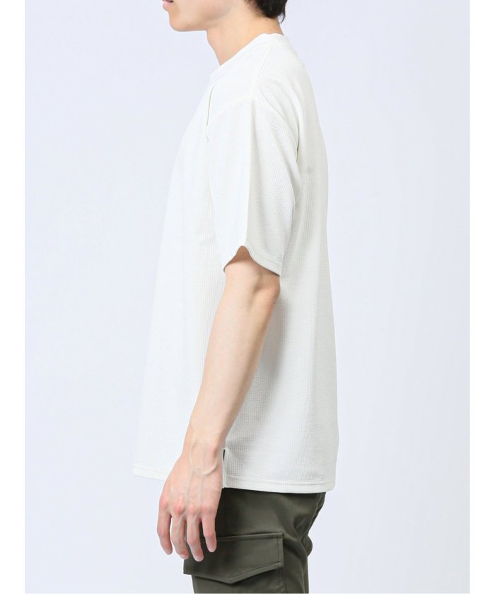 タカキュー TAKA-Q ふくれストライプ クルーネック半袖Tシャツ メンズ Tシャツ カットソー カジュアル インナー トップス ギフト プレゼント （ベージュ） ベージュ