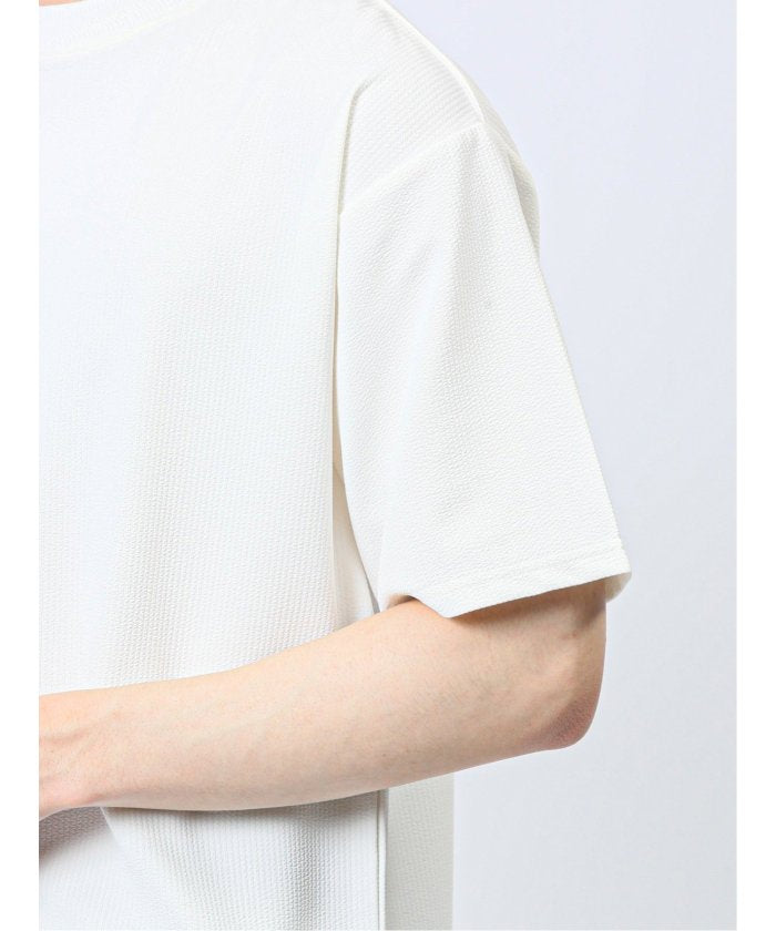 タカキュー TAKA-Q ふくれストライプ クルーネック半袖Tシャツ メンズ Tシャツ カットソー カジュアル インナー トップス ギフト プレゼント （ベージュ） ベージュ