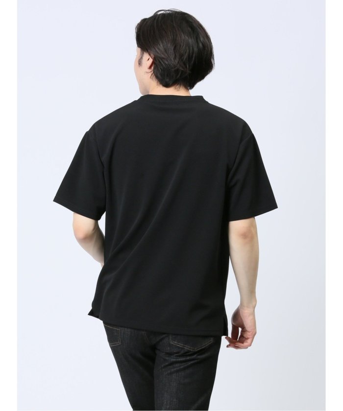 タカキュー TAKA-Q ふくれストライプ クルーネック半袖Tシャツ メンズ Tシャツ カットソー カジュアル インナー トップス ギフト プレゼント （ベージュ） ベージュ