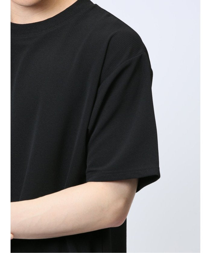 タカキュー TAKA-Q ふくれストライプ クルーネック半袖Tシャツ メンズ Tシャツ カットソー カジュアル インナー トップス ギフト プレゼント （ベージュ） ベージュ