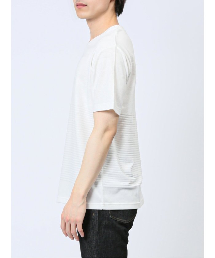 タカキュー TAKA-Q リンクスパネルボーダー Vネック半袖Tシャツ メンズ Tシャツ カットソー カジュアル インナー トップス ギフト プレゼント （緑） 緑
