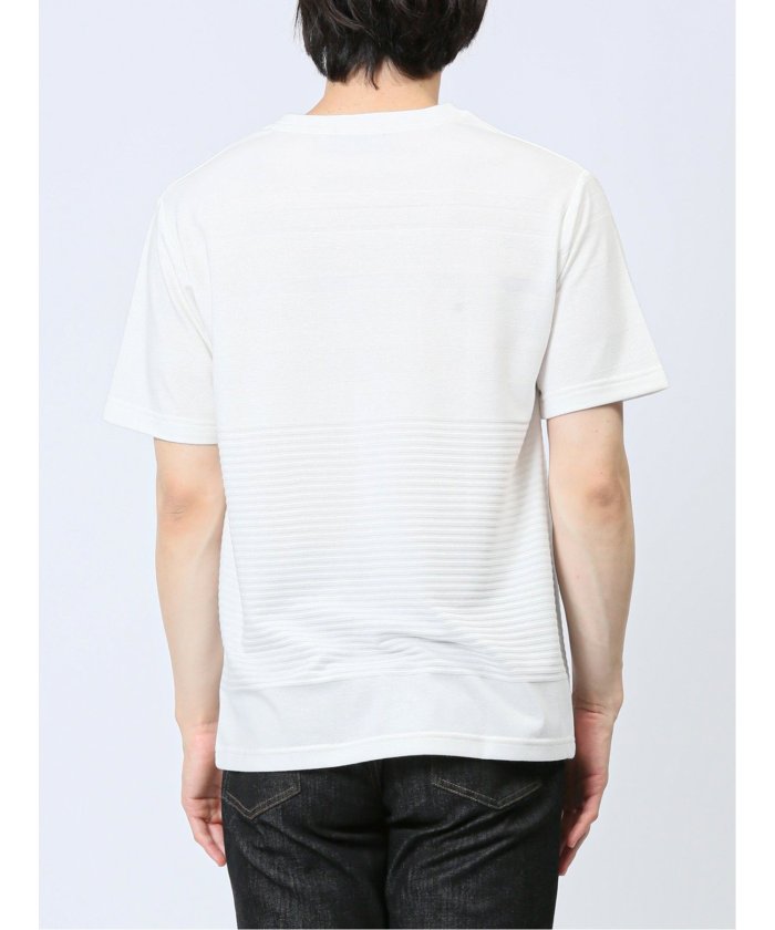 タカキュー TAKA-Q リンクスパネルボーダー Vネック半袖Tシャツ メンズ Tシャツ カットソー カジュアル インナー トップス ギフト プレゼント （緑） 緑