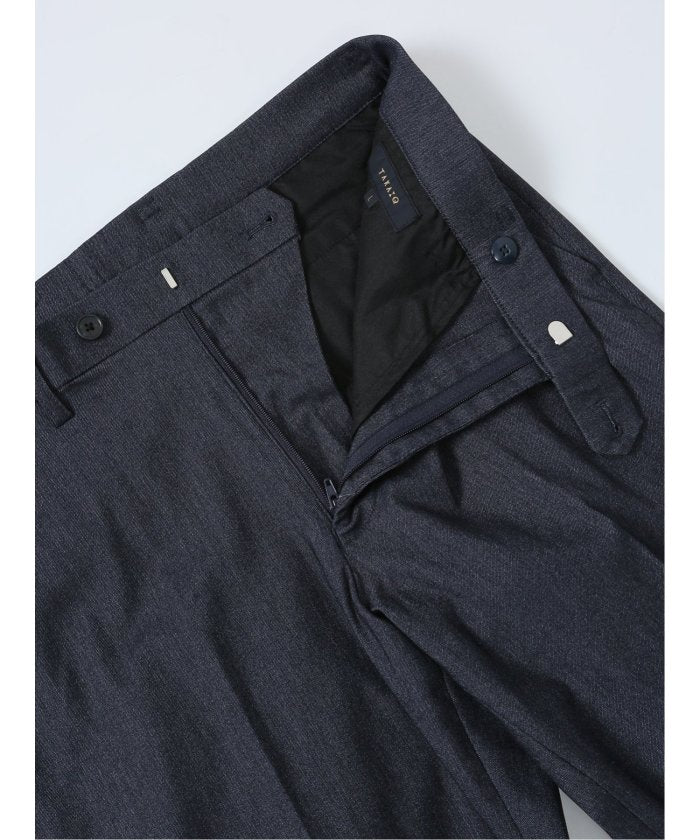 タカキュー TAKA-Q クロスストレッチ スリムフィット ノータックスラックス デニム風紺(セットアップ可能) メンズ パンツ ボトム ストレッチ 伸びる カジュアル ビジネス 通勤  （紺） 紺