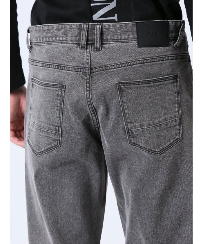 タカキュー TAKA-Q ストレッチデニム スリムパンツ(セットアップ可能) メンズ パンツ ボトム ストレッチ 伸びる カジュアル ビジネス 通勤 仕事 （グレー） グレー