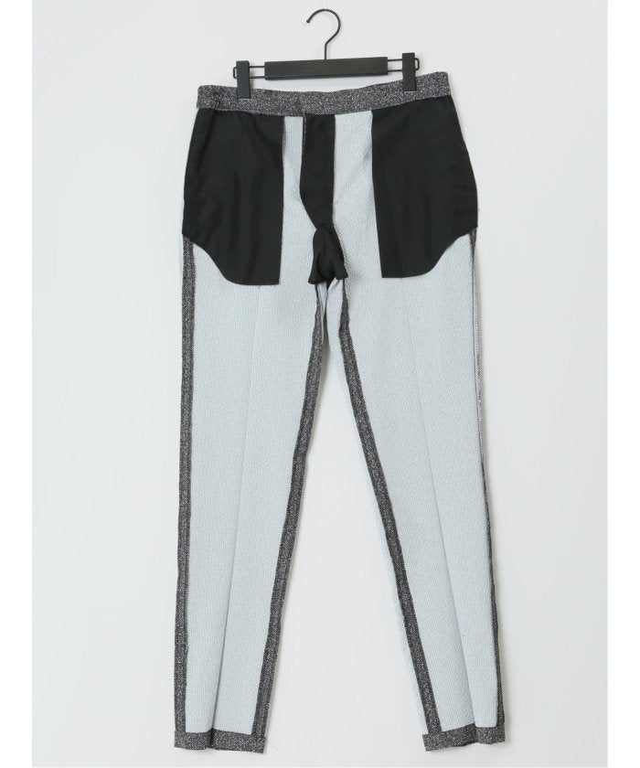 軽量 スリムフィット ノータックパンツ プリント黒(セットアップ可能) メンズ パンツ ボトム ストレッチ 伸びる カジュアル ビジネス 通勤 仕事 ジャケパン （黒） 黒