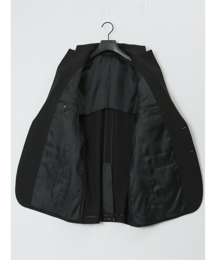 タカキュー TAKA-Q 【WEB限定】裾上げ不要 ストレッチウォッシャブル 2ボタン2ピースノータック フォーマルスーツ 黒無地 メンズ セットアップ ジャケット ビジネス カジュアル