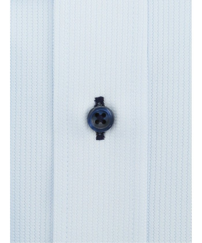 タカキュー TAKA-Q ノーアイロンストレッチ スタンダードフィット ボタンダウン長袖ニットシャツ シャツ メンズ ワイシャツ ビジネス ノーアイロン yシャツ ビジネスシャツ 形態安 （サックス） サックス