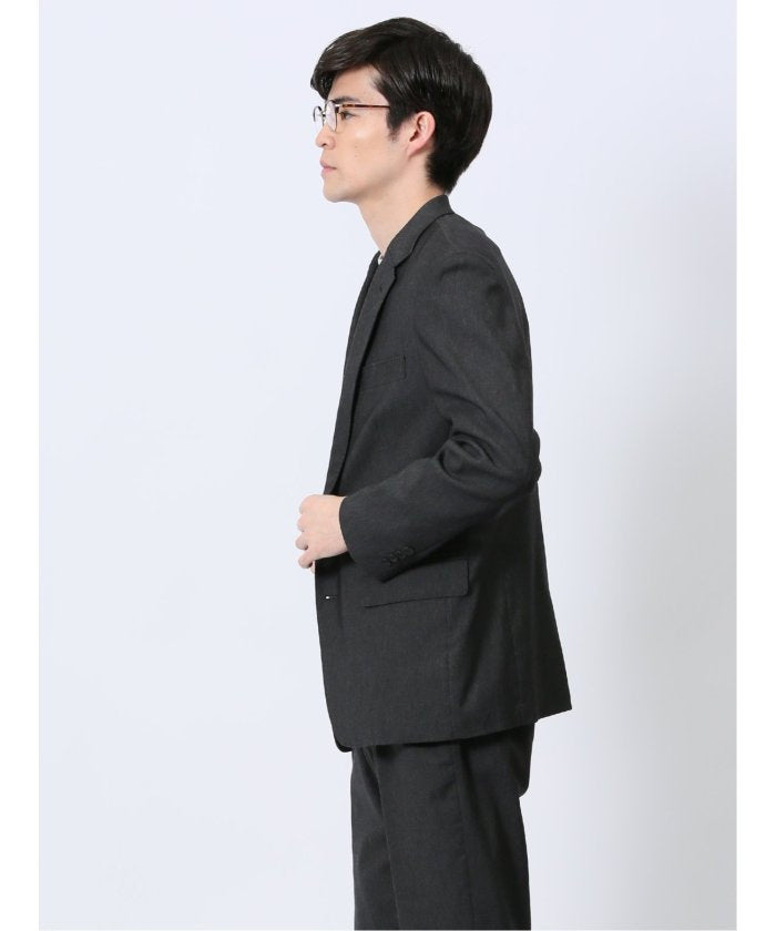 Cross Stretch Slim Fit 2-Button Jacket Denim Style Black