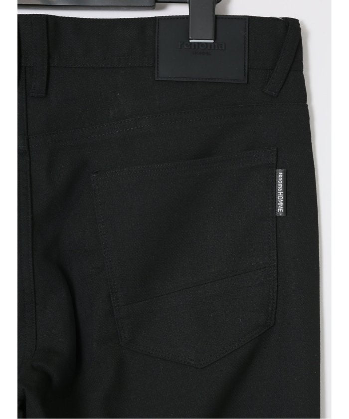 ストレッチヘリンボン スリムパンツ （グレー） メンズ パンツ ボトム ストレッチ カジュアル ビジネス 通勤 仕事 グレー