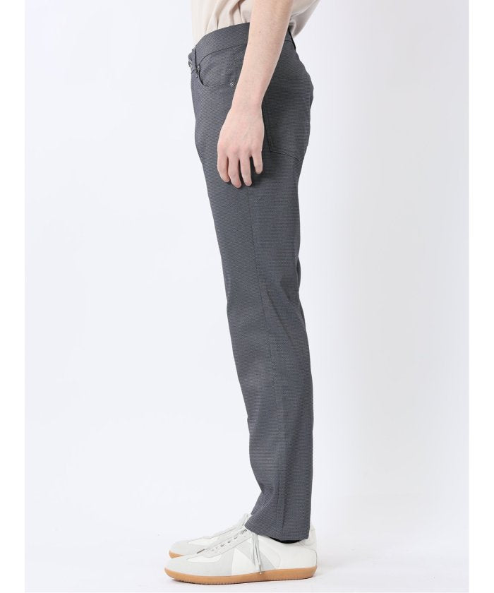 クロスストレッチ+エアー スリムパンツ 股下82cm （紺） メンズ パンツ ボトム ストレッチ カジュアル ビジネス 通勤 仕事 紺