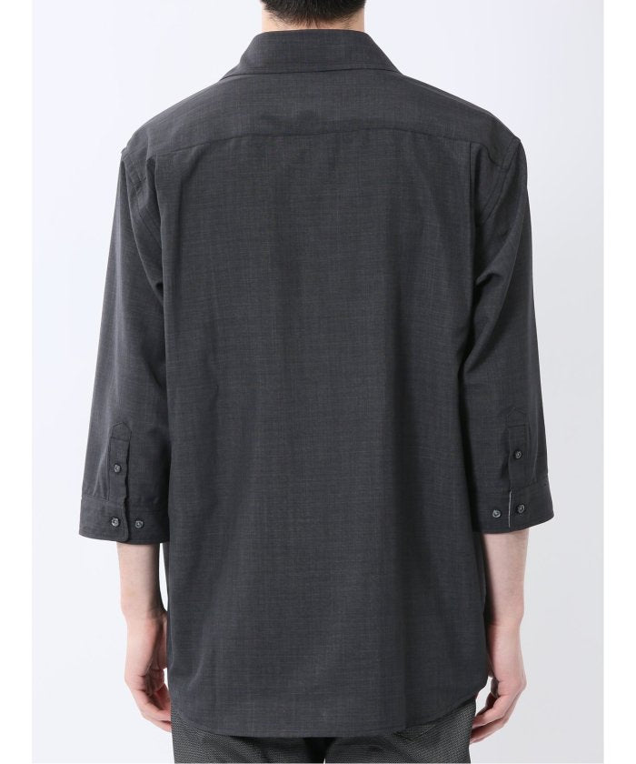 TechLinen プルオーバー 7分袖シャツ （ベージュ） メンズ シャツ カジュアル トップス インナー 半袖 5分袖 ギフト プレゼント ライトアウター カーディガン アウター ベージュ