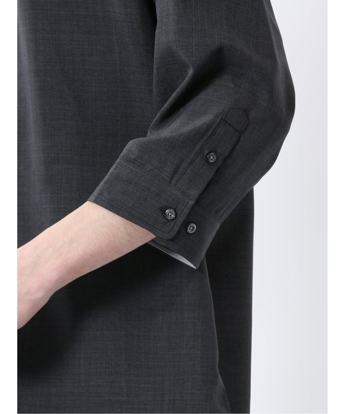 TechLinen プルオーバー 7分袖シャツ （ベージュ） メンズ シャツ カジュアル トップス インナー 半袖 5分袖 ギフト プレゼント ライトアウター カーディガン アウター ベージュ