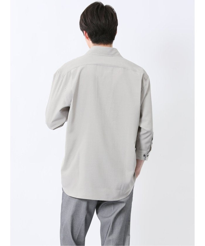 TechLinen プルオーバー 7分袖シャツ （ベージュ） メンズ シャツ カジュアル トップス インナー 半袖 5分袖 ギフト プレゼント ライトアウター カーディガン アウター ベージュ