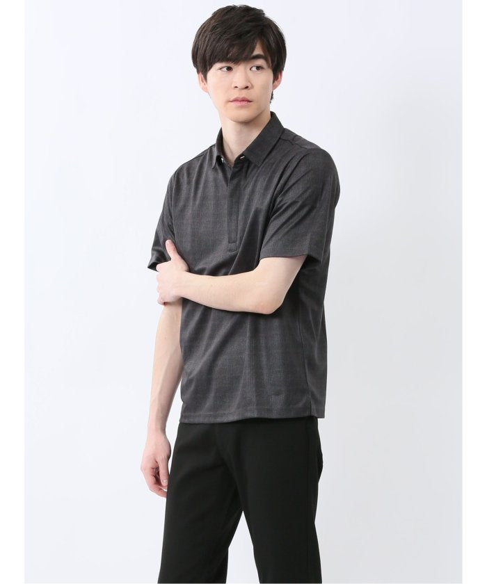 タカキュー TAKA-Q ファスナー使い 半袖ポロシャツ （紺） メンズ ポロシャツ カットソー ワイシャツ カジュアル インナー ビジネス ギフト プレゼント ゴルフ 通勤 仕事 紺