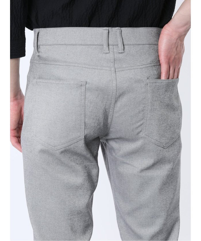 クロスストレッチ+クール スリムパンツ 股下82cm （グレー） メンズ パンツ ボトム ストレッチ カジュアル ビジネス 通勤 仕事 グレー