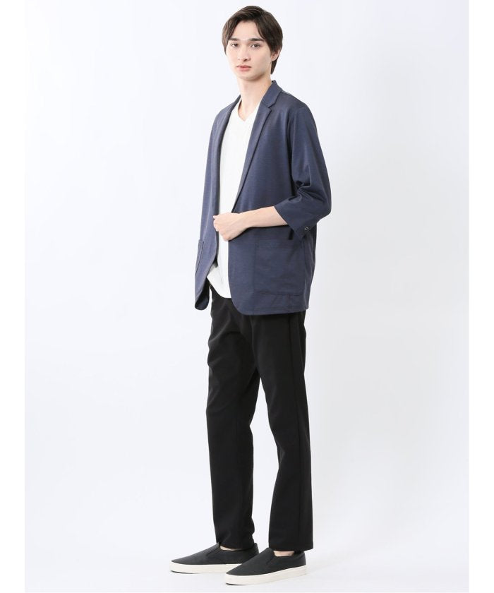 クロスストレッチ+クール スリムパンツ 股下82cm （グレー） メンズ パンツ ボトム ストレッチ カジュアル ビジネス 通勤 仕事 グレー