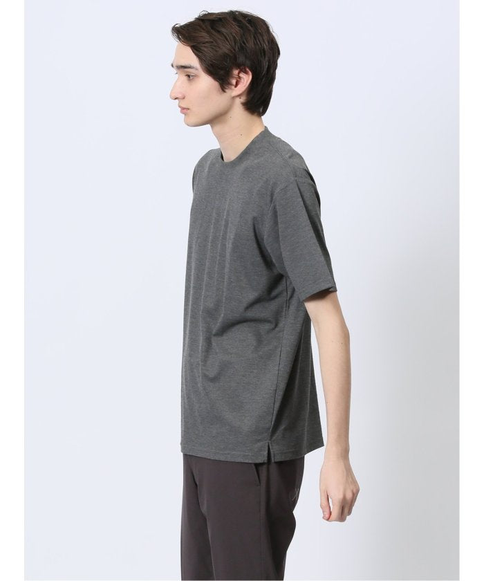 【DRESS TーSHIRT】レーヨン混ストレッチ スロープネック半袖Tシャツ （白） メンズ Tシャツ カットソー カジュアル インナー トップス ギフト プレゼント 白
