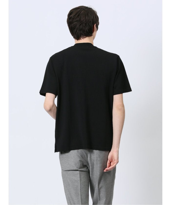 【DRESS TーSHIRT】レーヨン混ストレッチ スロープネック半袖Tシャツ （白） メンズ Tシャツ カットソー カジュアル インナー トップス ギフト プレゼント 白