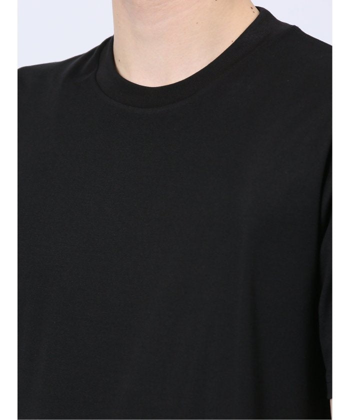 【DRESS TーSHIRT】レーヨン混ストレッチ スロープネック半袖Tシャツ （白） メンズ Tシャツ カットソー カジュアル インナー トップス ギフト プレゼント 白
