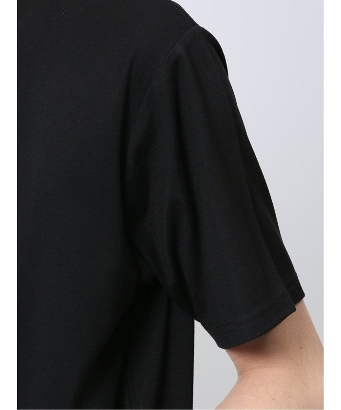 【DRESS TーSHIRT】レーヨン混ストレッチ スロープネック半袖Tシャツ （白） メンズ Tシャツ カットソー カジュアル インナー トップス ギフト プレゼント 白