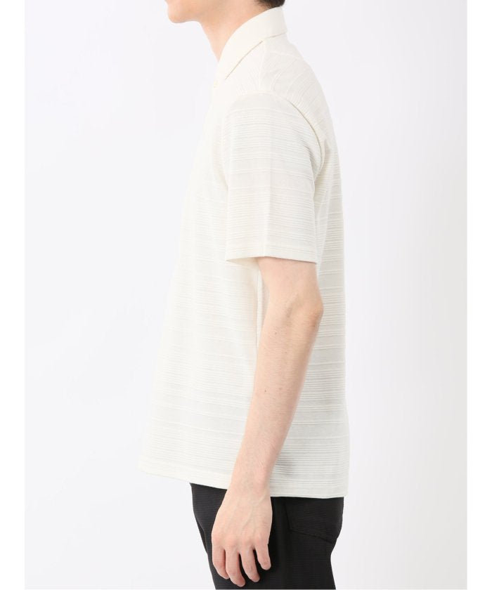 タカキュー TAKA-Q タックボーダー カッタウェイ半袖ポロシャツ （紺） メンズ ポロシャツ カットソー ワイシャツ カジュアル インナー ビジネス ギフト プレゼント ゴルフ 通勤 仕事 紺