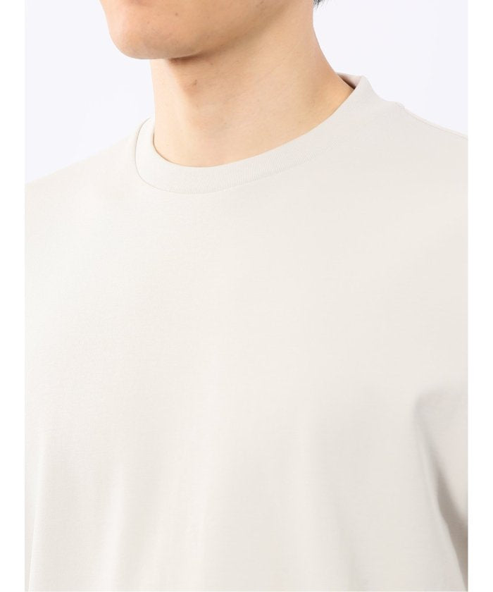 タカキュー TAKA-Q 【DRESS T-SHIRT】シルケットコットン スロープネック半袖Tシャツ （白） 白